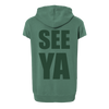 See Ya Puff Print Short Sleeve Hoodie