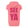 See Ya Puff Print Short Sleeve Hoodie