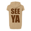 See Ya Puff Print Short Sleeve Hoodie