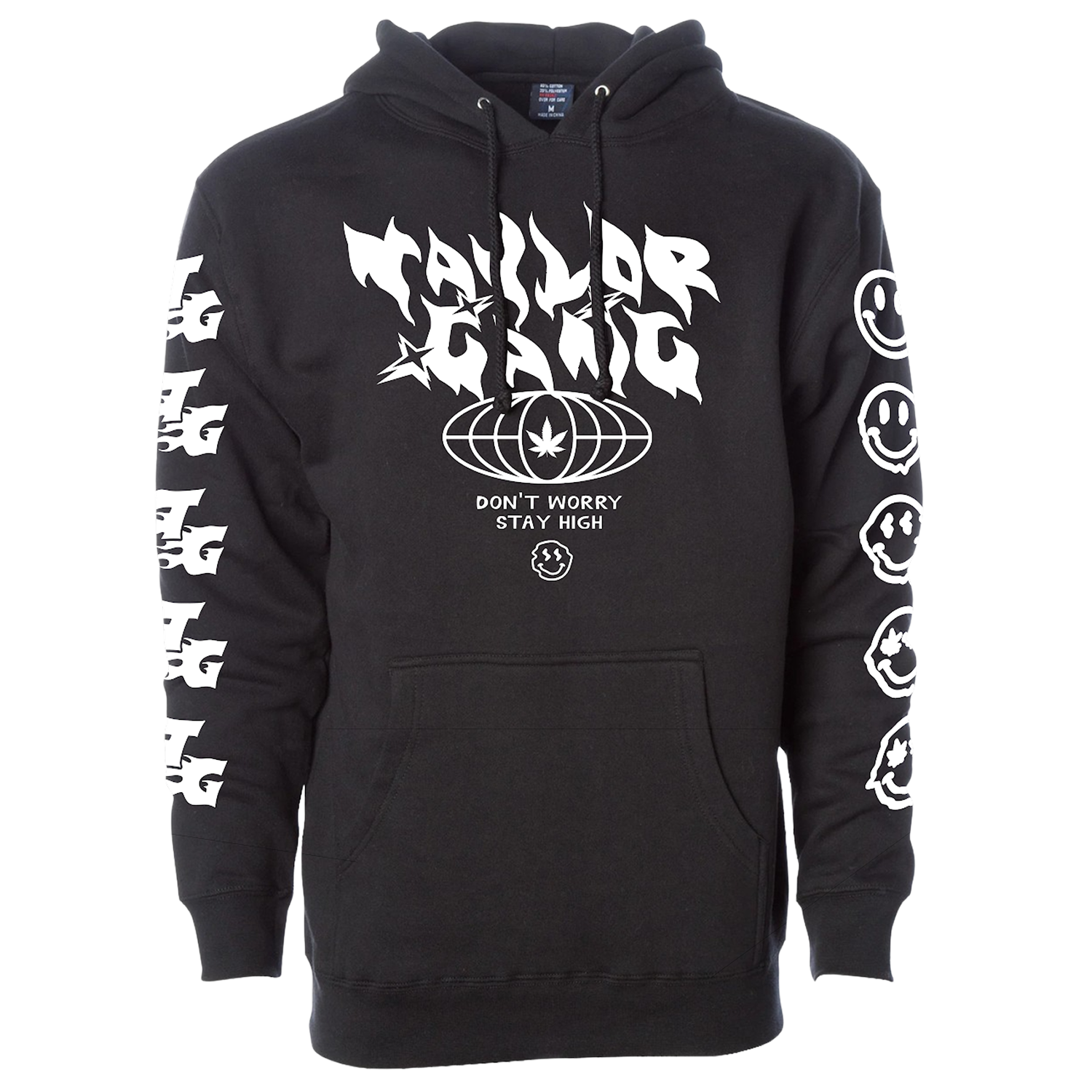 Don't Worry, Stay High Puff Print Hoodie Taylor Gang Merchandise