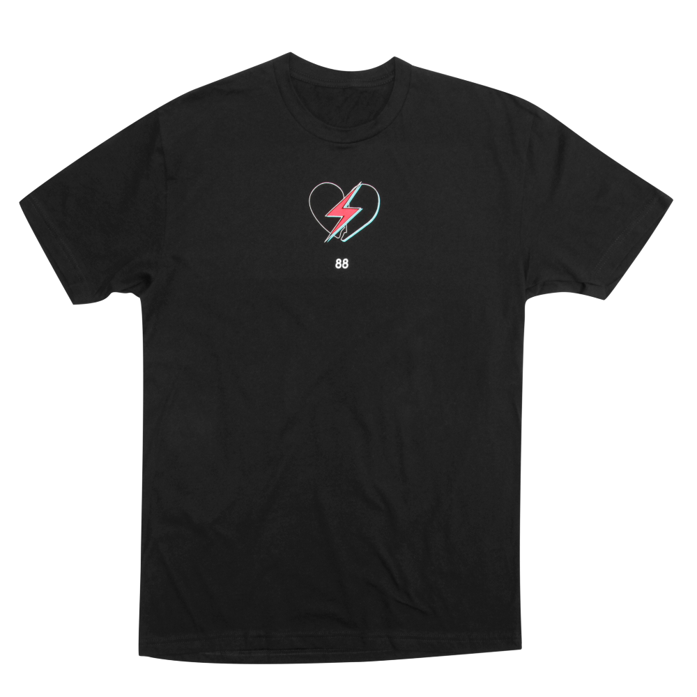 【FALLETT】Heart emblem ringer short sleeve t-shirt SteelHeart - Vintage Logo - Short Sleeve T-Shirt - 2 Colors